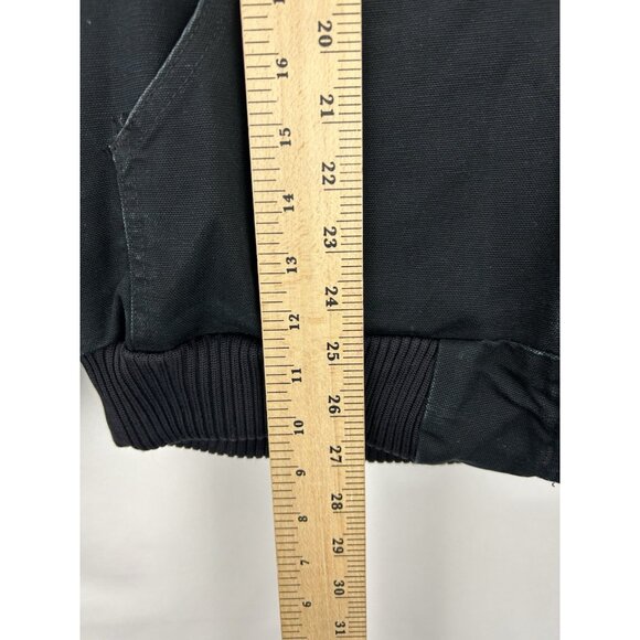 VTG Carhartt Jacket Mens Large Black J140 Duck Active Hooded Quilted Lined USA - Picture 6 of 14